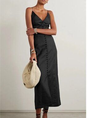 knee length dresses for ladies Luna Metallic Halter Knit Midi Dress main image 1